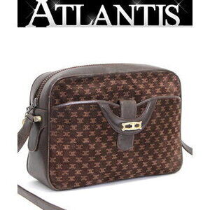 Celine Triomphe Shoulder Bag Suede Leather